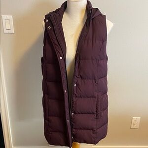 J. Jill Purple Puffer Down Vest